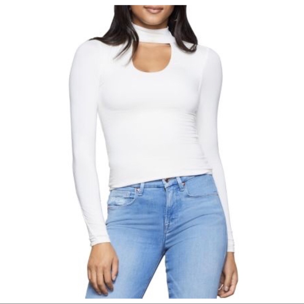 NEW GOOD AMERICAN KEYHOLE MOCK NECK TOP - Picture 6 of 6